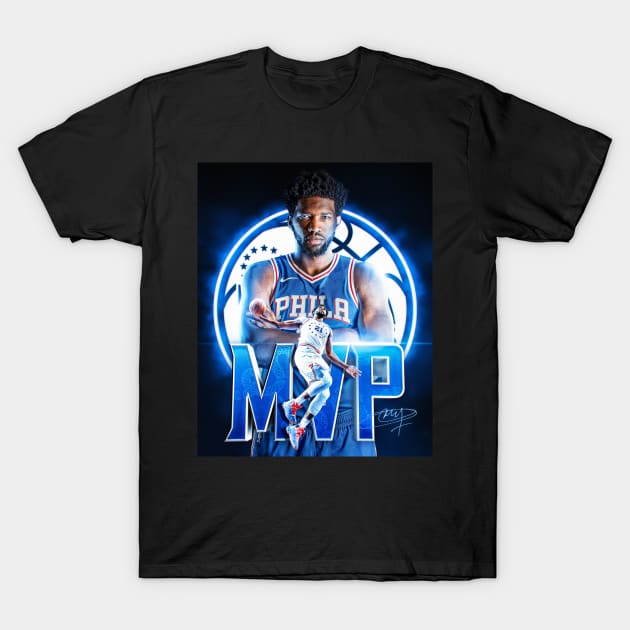 MVP Joel Embiid Philadelphia Sports Art T-Shirt by JRoseGraphics